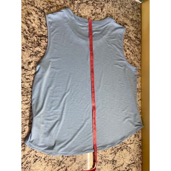 N Touch Womens Sleevless Top Petite PXL Light Blue Studded Neckline - Picture 7 of 9